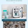 Mini Fridge Portable, 5 Liter/6 Cans Small Fridge Cooler, Quiet, USB+AC Power, Cmpact Mini Fridge for the Office, Bedroom, Car, Travel, Black Image 2
