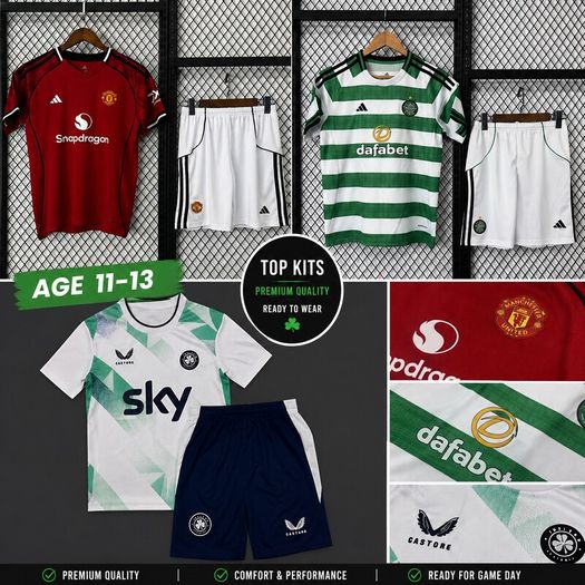 Kids bundle of 3 football kits