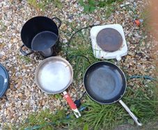 hob, pot and pans