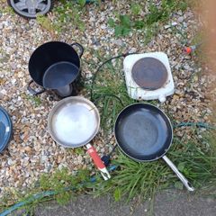 hob, pot and pans
