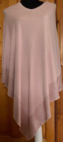 Voyelles ladies poncho in blush pink - New