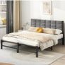 5ft King Size Bed Frame with Headboard,Metal Bed Image 3