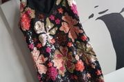 FRENCH CONNECTION Floral Sequin Embroidered Dress