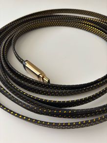 Black and gold HDMI cable