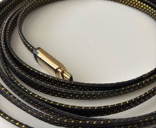 Black and gold HDMI cable