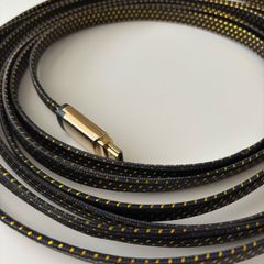 Black and gold HDMI cable