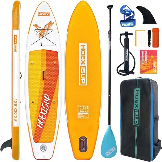 Inflatable Stand Up Paddle Board, 10ft Paddle Boards for Adults with Premium SUP Paddleboard Accessories & Backpack, Wide Stable Design, Non-Slip Comfort Deck for Beginners & Experts