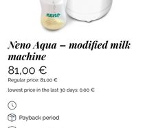 Modified milk machine
