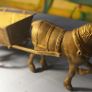 Horse with Cart Ornament Statue Figure Scuplture Image 5