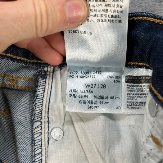 Levis 711 Womens Jeans W27 L28 Blue Indigo Denim Premium Big E