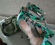 Carvela Heels and matching clutch Postage included