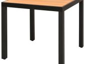 Garden Table Brown 80x80x74 cm Aluminium and WPC