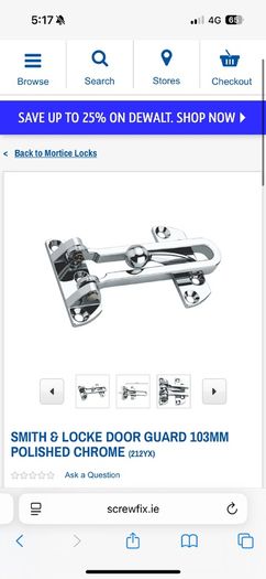 door latch - polished chrome - brand new never used