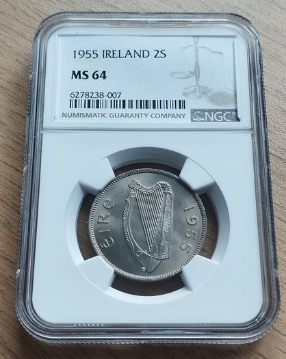 Ireland - 1955 - Florin - KM.15a - UNC - MS64