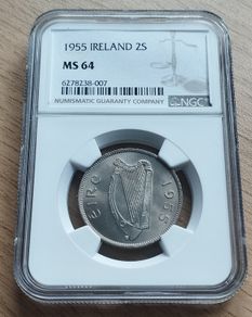Ireland - 1955 - Florin - KM.15a - UNC - MS64