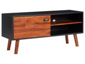 TV Cabinet 110x35x50 cm Solid Acacia Wood and MDF