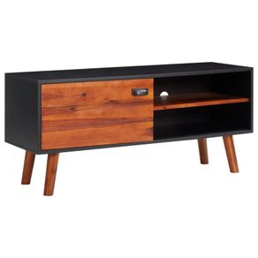 TV Cabinet 110x35x50 cm Solid Acacia Wood and MDF