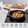 Academy Non Stick Pots and Pans Set, Detachable Handle Induction Hob Pans Set,10 Piece Black Granite Cookware Set with Removable Handle Stackable RV Camp Cookware Image 3