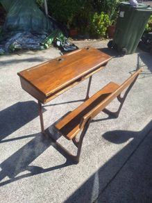 Old School Desk Cast Iron