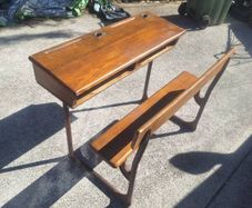 Old School Desk Cast Iron