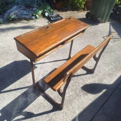 Old School Desk Cast Iron