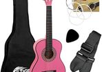 3/4 Size Classical Guitar Pack - Beginners Package with Accessories - Pink