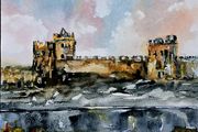 cahir castle watercolour
