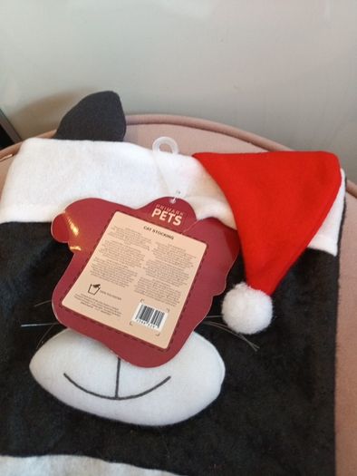 Pets /cat christmas stocking x 2