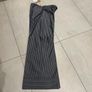 iblues brand which is a part of max mara group brand pinstripe 100% cotton fabric in a French navy and off white colour  BRAND NEW Image 6