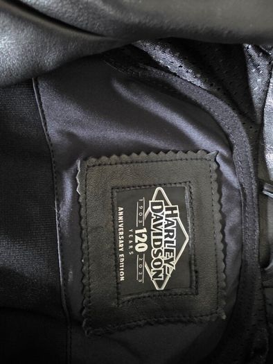 Harley 120th Anniversary Cycle Champ Leather Biker Jacket