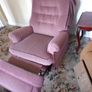 Parker Knoll Recliner Pink Velour Type Fabric Image 5