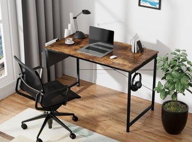 FREE EXPRESS SHIPPING Writing Computer Desk, Office Work Desk for student and worker, Laptop Table with Storage Bag and Headphone Hook,Modern Simple Style Desks for Bedroom, Home