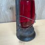 Vintage Dietz Monarch Kerosene Railway Lantern Red Glass Globe -For Restoration PROP Image 4