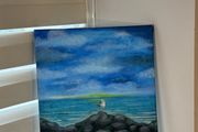 Painting on Canvas - Irish Coast Vibe Seascape (30x50cm)