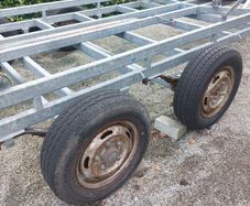 Yacht trailer galvanised with suspension