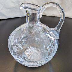 Failte Irish Lead Crystal Jug Peter O Farrell Signed 1983 Hand Cut Ireland 19cm