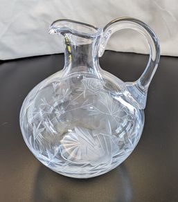 Failte Irish Lead Crystal Jug Peter O Farrell Signed 1983 Hand Cut Ireland 19cm