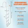 Dock Ladder, Removable 5 Steps, 500 lbs Load Capacity, Aluminum Alloy Pontoon Boat Ladder with 3.1'' Wide Step & Anti-Slip Design Pedal, Image 4