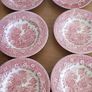 Vintage Ironstone English Pink Transferware Bowl Image 3