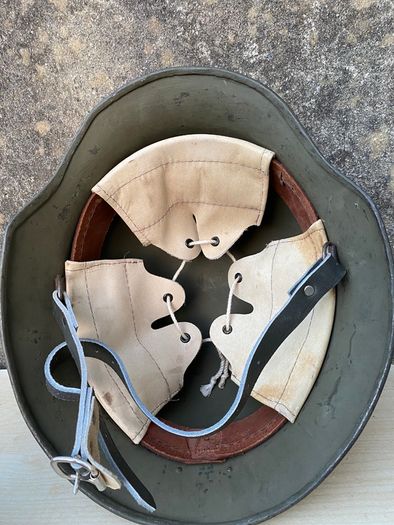 Original WW2 Hungarian M35/38 Steel Helmet. Finnish Postwar Refurb. Size 66. Complete. Militaria