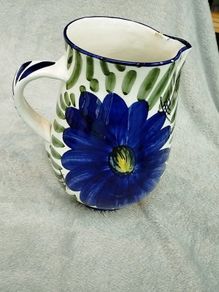 Vintage Ceramic Large Cabo Hand-painted Jug