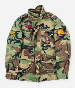 Polo Ralph Lauren M-1943 Military Field Patch Camouflage Jacket  Small