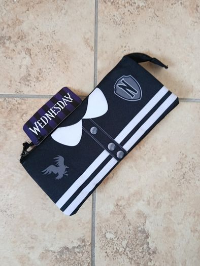 Wednesday - Triple Pen Pencil Case Perfect for School or as Make Up Bag New