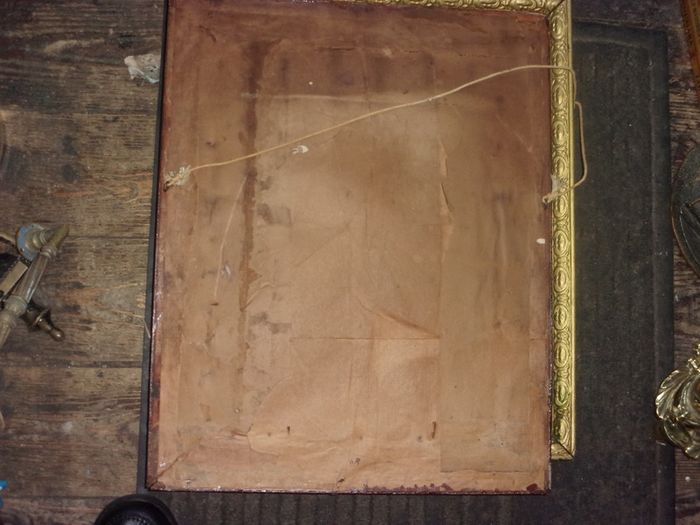 1 antique  holy pictures lovely frames