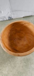 Deep SMALL Wooden Bowl -SPALTED BEECH- and the date 1997.as trinket dish handmade wood turning by Dan O'Loughlin .