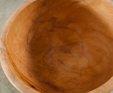 Deep SMALL Wooden Bowl -SPALTED BEECH- and the date 1997.as trinket dish handmade wood turning by Dan O'Loughlin .