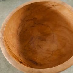 Deep SMALL Wooden Bowl -SPALTED BEECH- and the date 1997.as trinket dish handmade wood turning by Dan O'Loughlin .