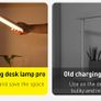 LED Desk Lamp Magnetic Hanging Table Lamp for Study Cabinet Light USB Rechargeable Stepless Dimming Dormitory Night Light Image 5