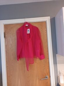 Savida  Nati Organza Blouse.  S.L - 14.   B.N.W.T