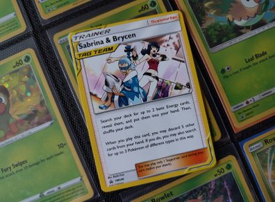 Sabrina & Brycen ! Promo ! Non-Holo ! Sun and Moon Era ! 2021 ! Pokemon Card !